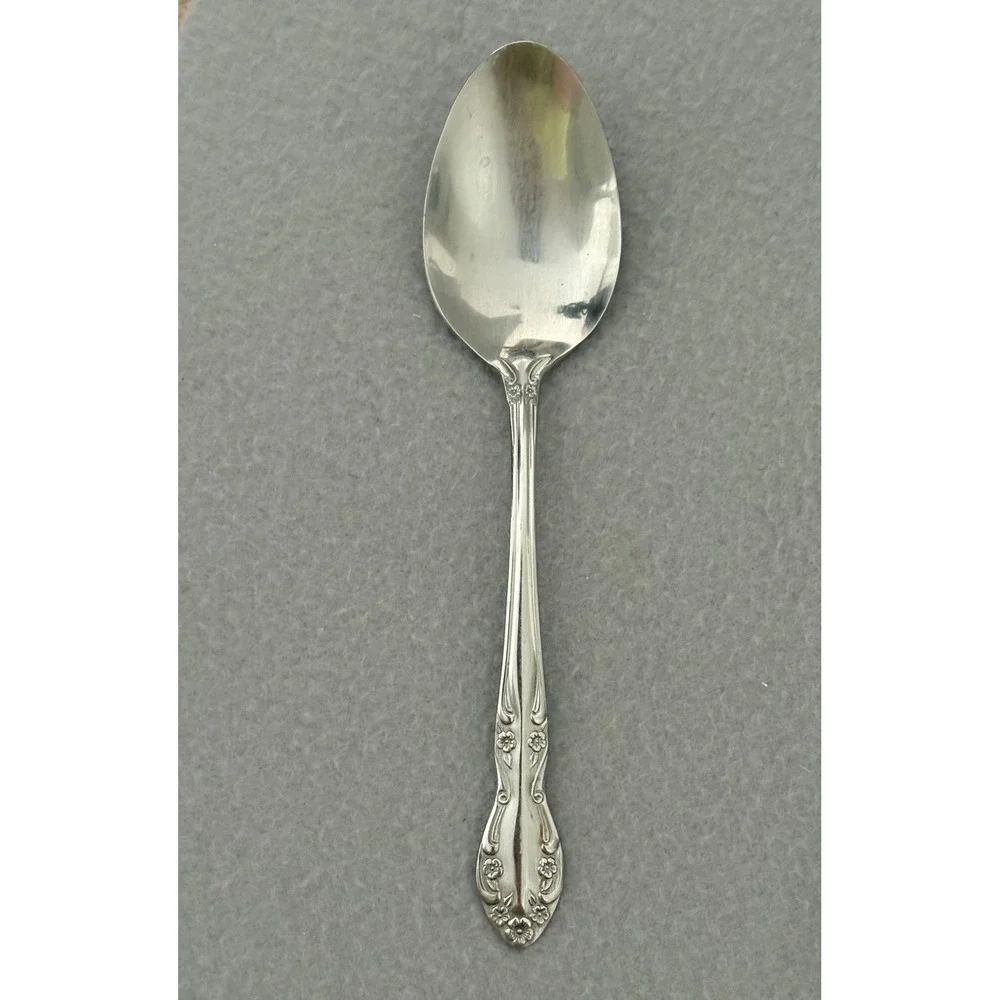 Utica Stainless Steel Flatware Set 37pc Floral Pattern Silverware Korea Vintage